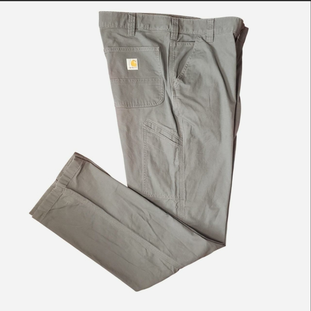 *sold 3-14-26* Carhartt Gray Rugged Flex Relaxed Fit Carpenter Pants size 36×35